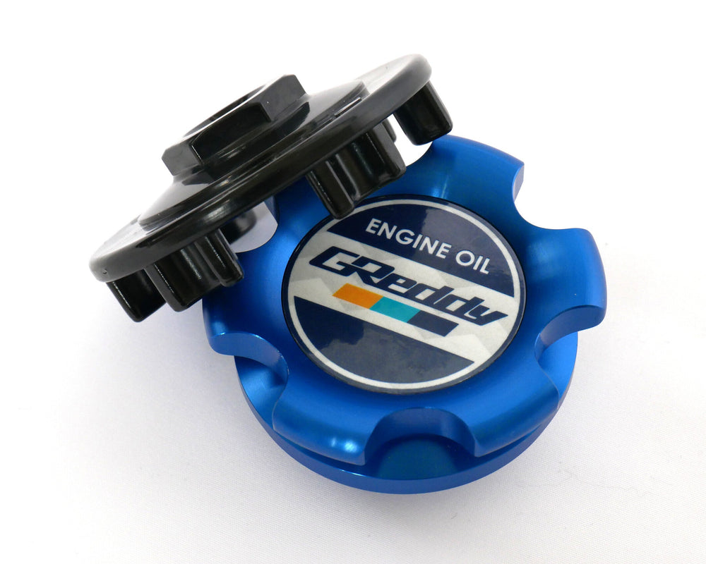 Bouchon de remplissage d'huile moteur Trust Greddy B-Type Bleu - Civic Type-R FK8 M31.8 X P3.5