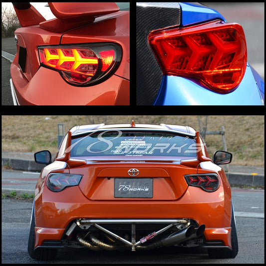 Conjunt de llums posteriors LED de fibra 78 Works, versió 3 - BRZ, GT86