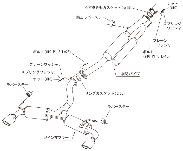 Sistema de escape HKS Hi-Power Spec L II Muffler - GR Yaris Gen 1