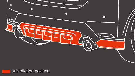 Spoiler de parachoques trasero TRD GR Parts para silenciador GR Sports - GR Yaris