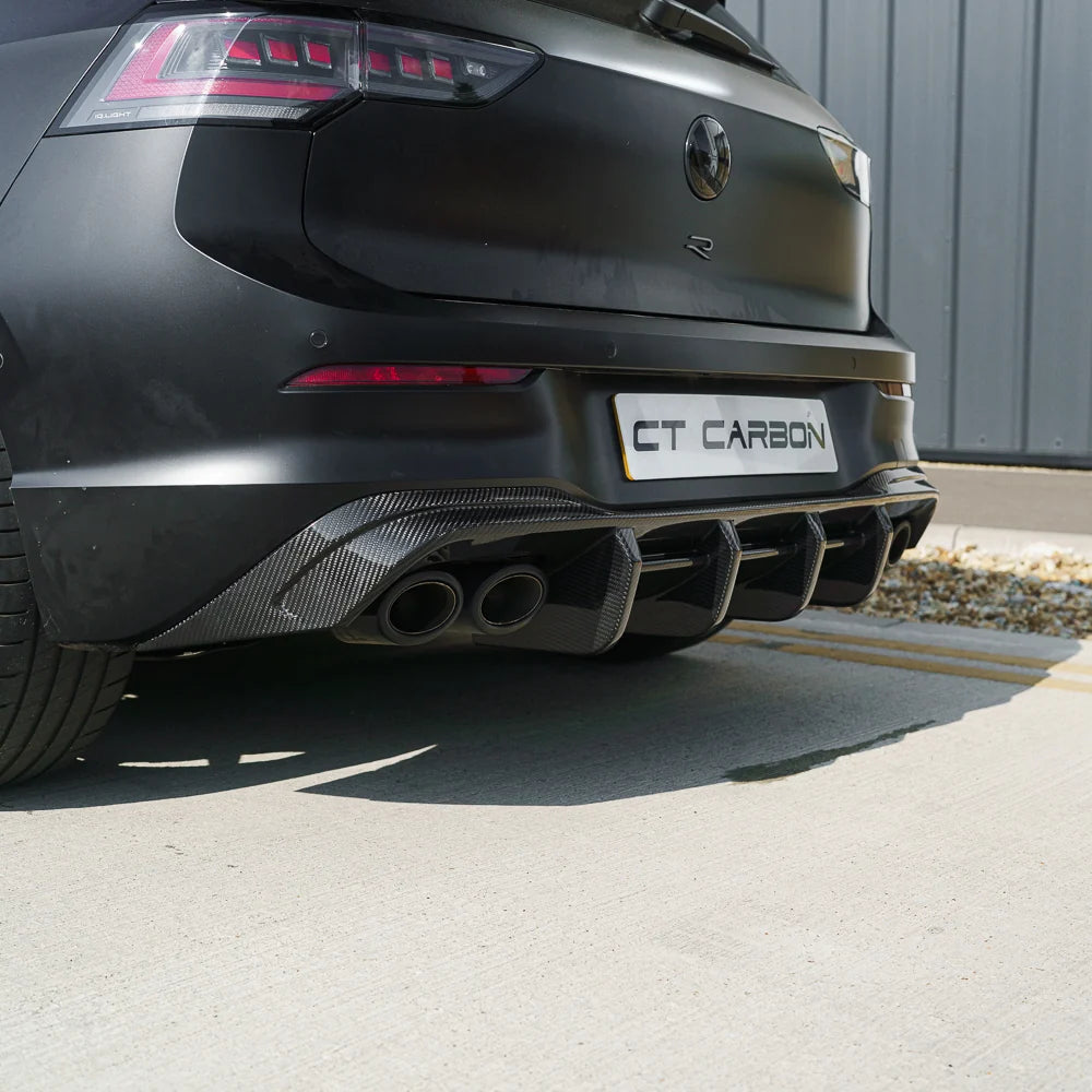 CT CARBON VW GOLF MK8/MK8.5 R/CS 2020+ CARBON FIBRE DIFFUSER