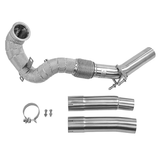 Alpha Competition Decat Downpipe w/Shield Golf 7 GTI / Leon 3 Cupra / Audi A3