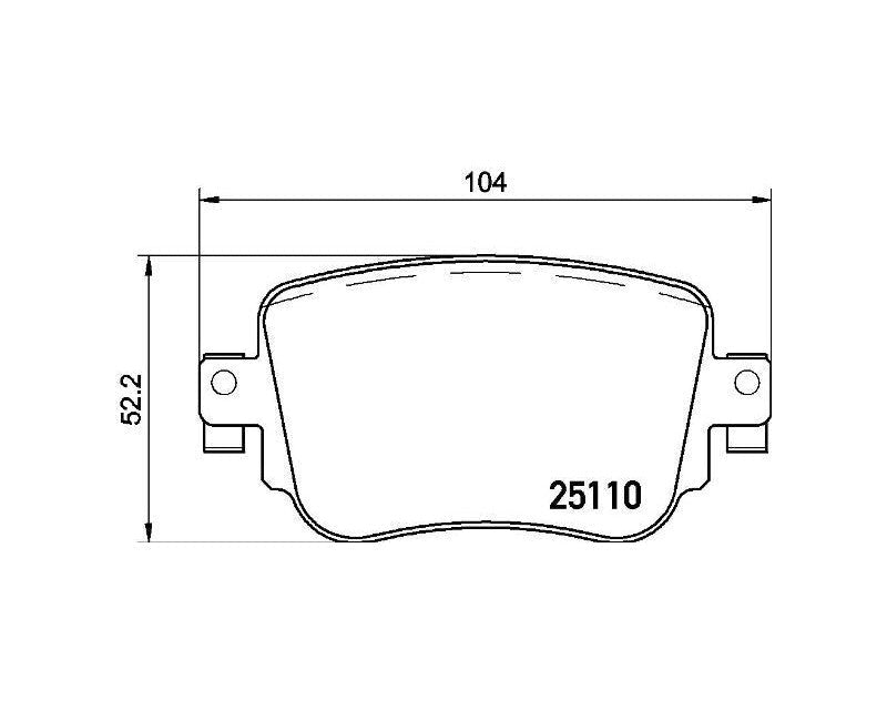 Coixinets Brembo XTRA 104MM Audi A1 GBA / Seat Leon 5F / Skoda Octavia Mk3 5E