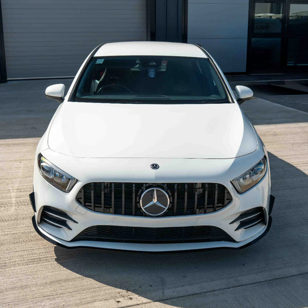 CT CARBON MERCEDES A-CLASS V177 & W177 2018-2022 GLOSS BLACK SPLITTER & CANARDS