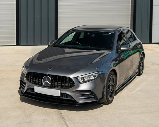 MERCEDES A-CLASS A35 W177 2018+ GLOSS BLACK REAR BUMPER CORNERS