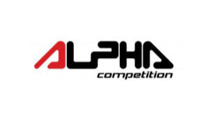 Alpha Competition logo with red and black design on a white background