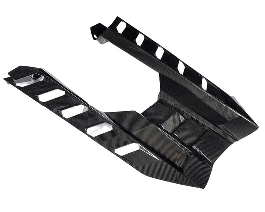 CT CARBON LAMBORGHINI REVUELTO CARBON FIBRE ENGINE COVER & ROOF SCOOP - CT DESIGN